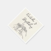 Serviette En Papier Retro Main Drawn Martini Trente jalons Anniversair (Coin)