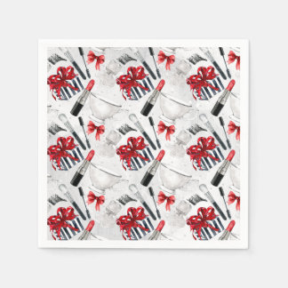 Serviette En Papier Retro Make Up Girly tendance coloré