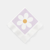 Serviette En Papier Rétro marguerite lilas bohème (Coin)