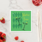 Serviette En Papier Retro Martini (En situation)