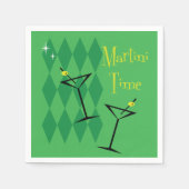 Serviette En Papier Retro Martini (Devant)