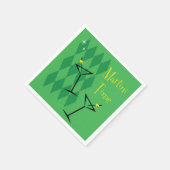 Serviette En Papier Retro Martini (Coin)