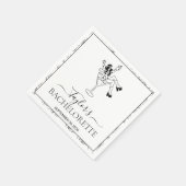 Serviette En Papier Retro Martini Girl Bachelorette Party Custom  (Coin)