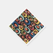 Serviette En Papier Retro Mid-Century Moderne Abstrait (Coin)
