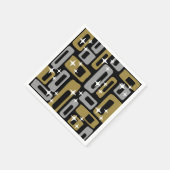 Serviette En Papier Retro Mid-Century Moderne Abstrait (Coin)