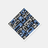 Serviette En Papier Retro Mid-Century Moderne Abstrait (Coin)