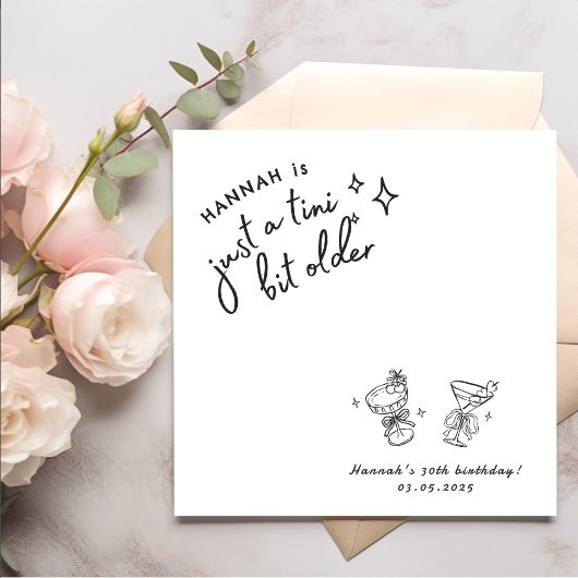 Serviette En Papier Rétro Moderne A Tini Bit Ancien 30e anniversaire