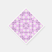 Serviette En Papier Retro, motif floral rose (Coin)