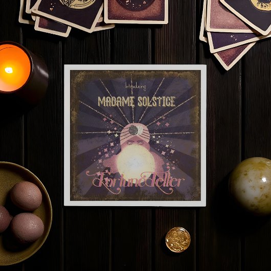 Serviette En Papier Retro Mystic Fortune Teller Crystal Ball Party