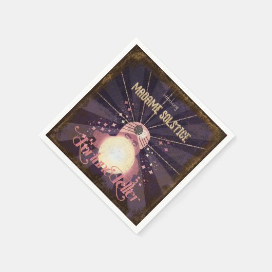 Serviette En Papier Retro Mystic Fortune Teller Crystal Ball Party (Coin)