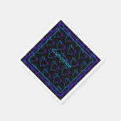 Serviette En Papier Retro Neon Motif géométrique 2 (Coin)