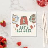 Serviette En Papier Retro Noël Fête de Sweat moche (En situation)