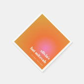 Serviette En Papier Retro Orange Gradient Bat mitzvah unique personnal (Coin)