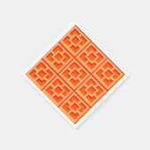 Serviette En Papier Retro Orange Trellis Paper Napkin (Coin)