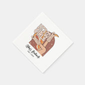 Serviette En Papier Retro Pastel Rodéo Rose Bachelorèse (Coin)