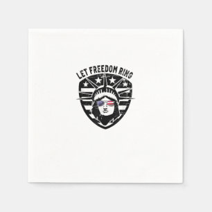 Serviette En Papier Retro Patriotic Let Freedom Ring Juillet 4
