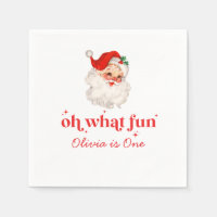 Retro Père Noël Oh Quel Amusant Anniversaire