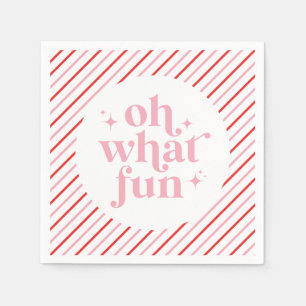 Serviette En Papier Retro Pink Oh Quel Amusant