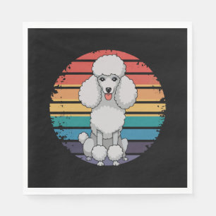 Serviette En Papier Retro Poodle Lover Dog Dons pour Poodle Propriétai