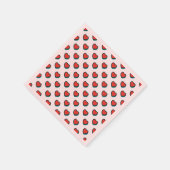 Serviette En Papier Retro Pop Art Rouge Bleu Coeurs Rose Motif (Coin)