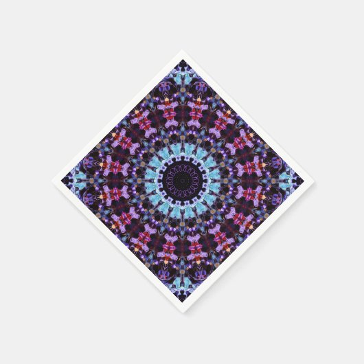 Serviette En Papier Retro Psychedelic Mandala Trippy Hippie Boho Chic (Coin)