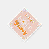 Serviette En Papier Retro Quatre Filles toujours Super 4e anniversaire (Coin)