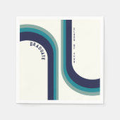 Serviette En Papier Retro Rainbow Arch Graduation Party (Devant)