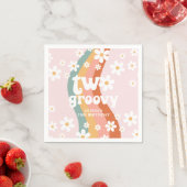 Serviette En Papier Retro Rainbow deux Super Daisy (En situation)