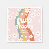 Serviette En Papier Retro Rainbow deux Super Daisy (Devant)