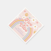 Serviette En Papier Retro Rainbow Five est une Vibration 5e Anniversai (Coin)