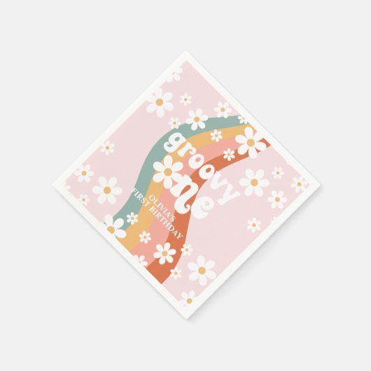 Serviette En Papier Retro Rainbow Super One Daisy (Coin)