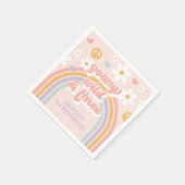 Serviette En Papier Retro Rainbow Young Wild Three 3e anniversaire (Coin)
