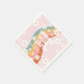 Serviette En Papier Retro Rainbow Young Wild Three Daisy (Coin)