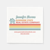 Serviette En Papier Retro Real Estate Company Open House Marketing (Devant)