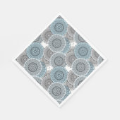 Serviette En Papier Rétro, rétro motif, bleu et gris, élégant (Coin)