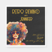 Serviette En Papier Retro Rewind 50e Anniversaire Shindig Party (Devant)