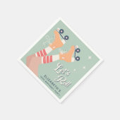 Serviette En Papier Retro Roller Sking fête d'anniversaire (Coin)