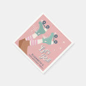 Serviette En Papier Retro Roller Sking fête d'anniversaire (Coin)