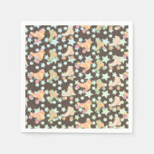 Serviette En Papier Retro Rollerskates Anniversaire Patins Stars Motif (Devant)