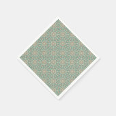 Serviette En Papier Retro Sage & Sand Ornat Mandala Fans Découpage (Coin)