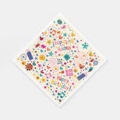 Serviette En Papier Retro Singing Joyeux Anniversaire (Coin)