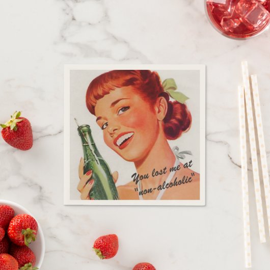 Serviette En Papier Retro Soda Ad Joke (En situation)