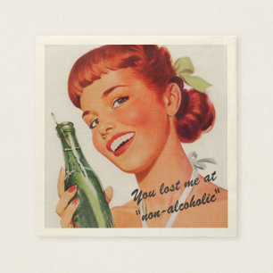 Serviette En Papier Retro Soda Ad Joke