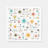 Serviette En Papier Retro Starbursts A Go-Go ! (Devant)