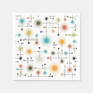 Serviette En Papier Retro Starbursts A Go-Go !