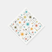 Serviette En Papier Retro Starbursts A Go-Go ! (Coin)