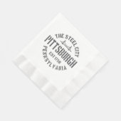 Serviette En Papier Retro Steel City Pittsburgh Pennsylvania Yinz vint (Coin)
