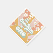 Serviette En Papier Retro Sunshine daisy boho premier anniversaire flo (Coin)