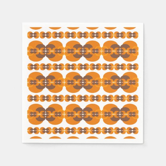 Serviette En Papier Rétro Super 60's 70's Motif Bubbles (Devant)