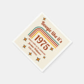 Serviette En Papier Retro Super Boogie Simple Danse 50e anniversaire (Coin)